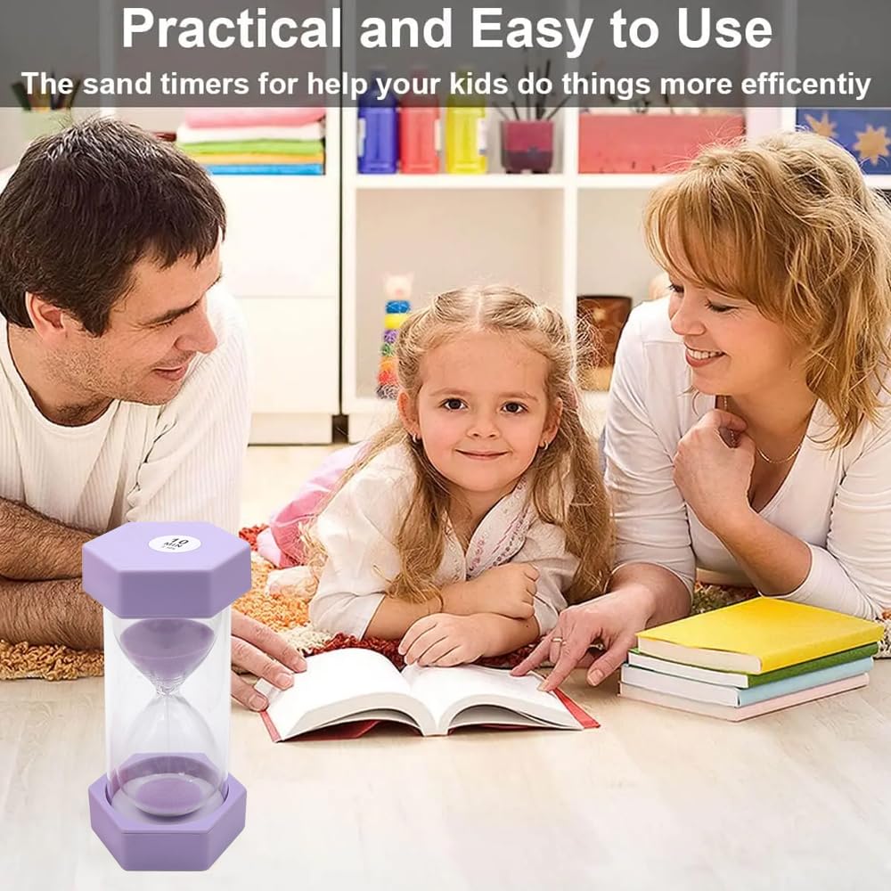 Set 5 Clessidre Bambini - Timer 3/5/10/20/30 Minuti, Colorate, Per Gestione Tempo - Foto 7