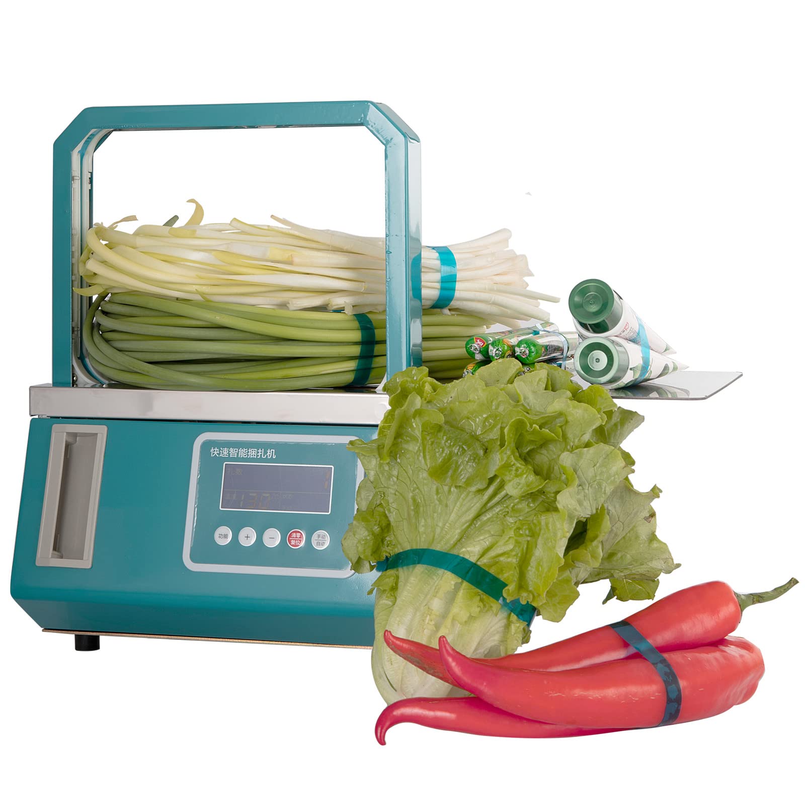 View 1 of missing cord, unable to test***Electric OPP Film Strapping Machine High-Efficiency Automatic Banding Tool for Supermarket Vegetables 110V Easy to Install Suitable for Various ObjectsB09XV6J38F