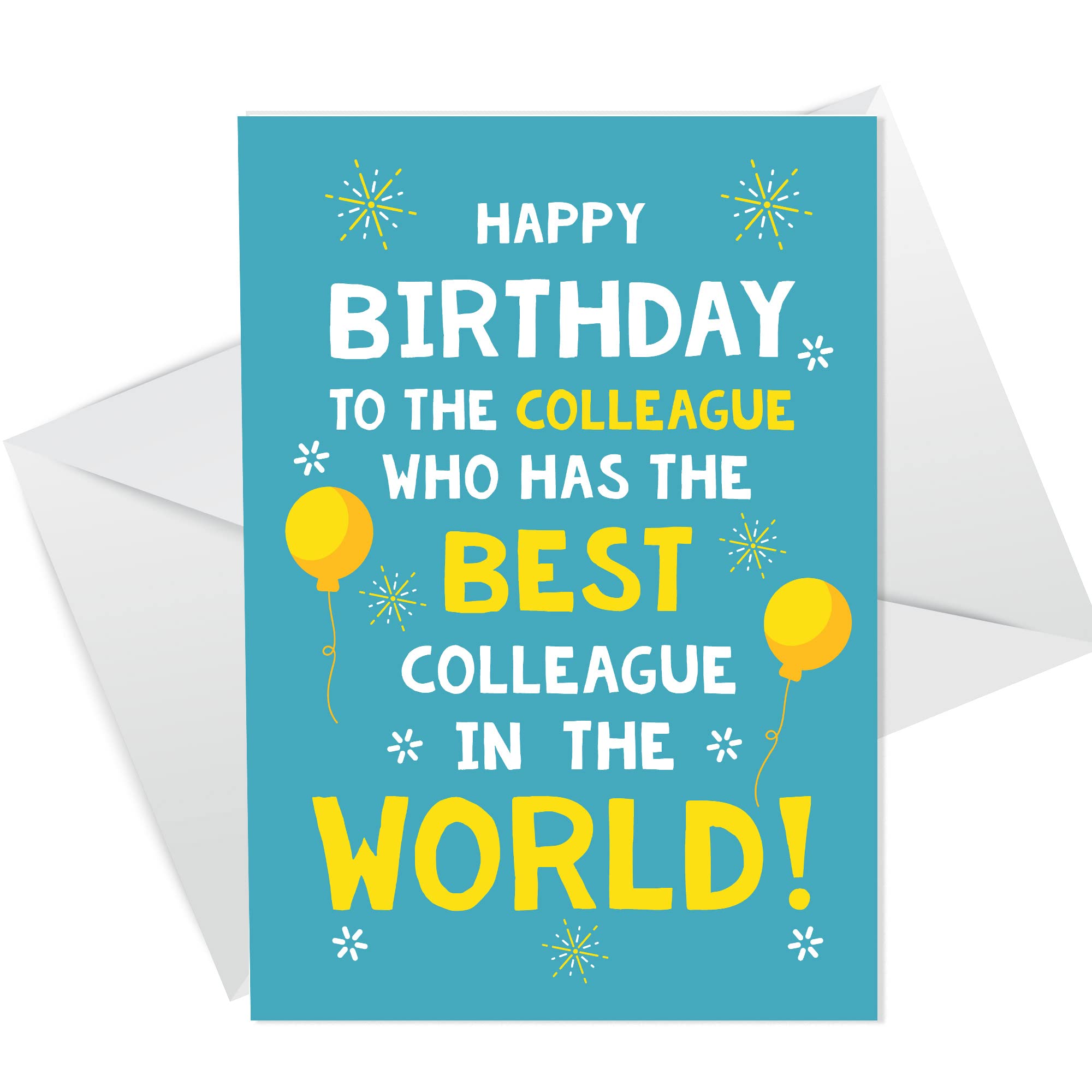 RED OCEAN Birthday Card For Colleague Work Colleague Coworker Funny Birthday Card For Him Her Men Women Friend
