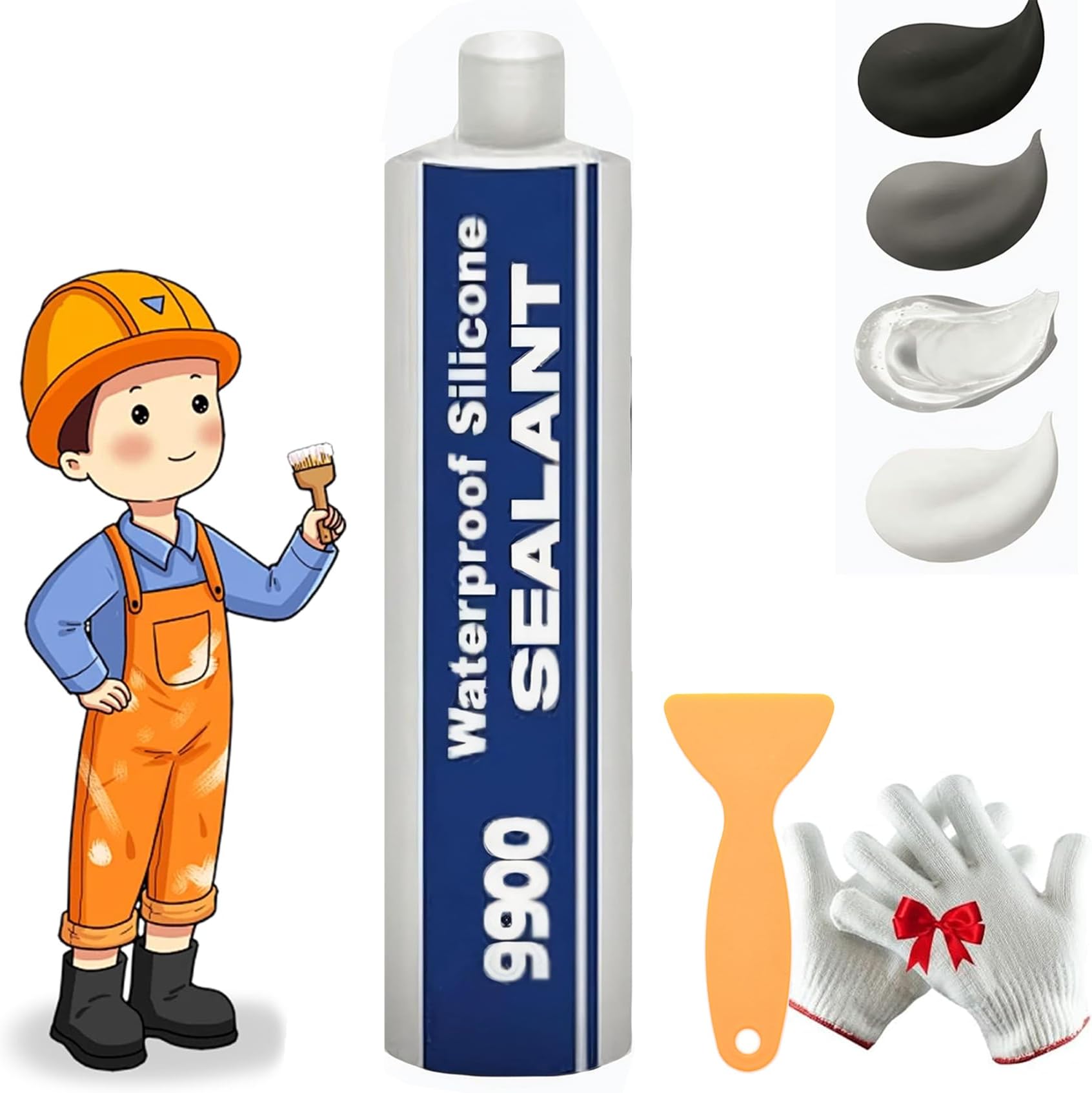 All-Purpose Super-Bonding Structural Sealant, 9900 Sealant Waterproof, Multi-Surfaces Adhesive for Roof Bathroom Tile