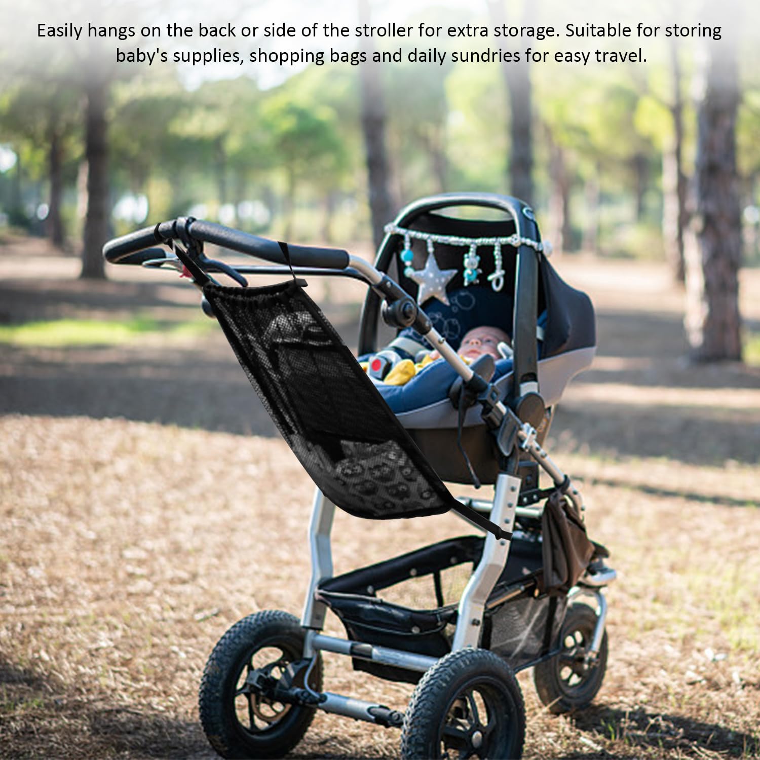 Rete Per Passeggino 2 Pezzi, Rete Per La Spesa Per Passeggino, Rete Per Auto Portatile, Rete Per La Spesa In Rete, Accessori Per Passeggino