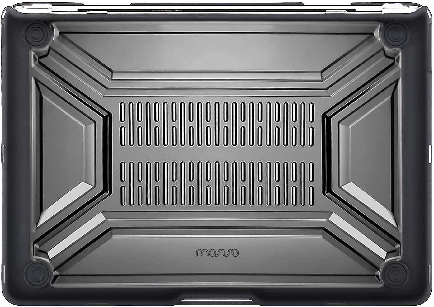 MOSISO Compatible with MacBook Air 13 inch Case 2022 2021 2020 Release A2337 M1 A2179 with Retina Display Touch ID, Heavy Duty Plastic Hard Shell Case with TPU Bumper & Keyboard Cover, Black