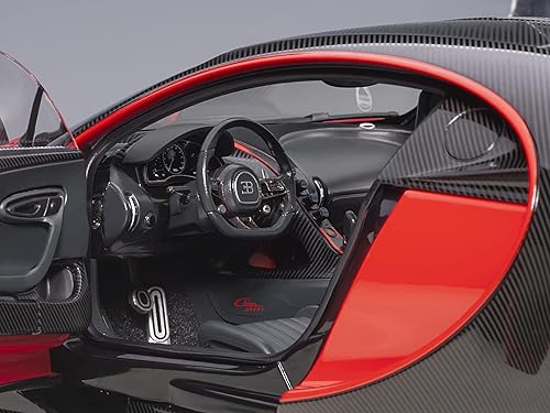 Miniatura 5 de Autoart 70996 - Coche deportivo italiano rojo y negro carbono modelo 118