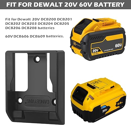 Miniatura 6 de DANGBYANG Soportes de batería fijos, soportes de batería inalámbricos, herramientas eléctricas para base de batería de 20 V 60 V MAX (paquete de 10