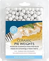 R&M International 1 lb Ceramic Pie Weights with Mesh Bag - Reusable for Perfect Blind Baked Crusts