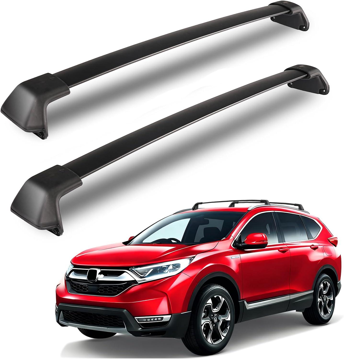 Roof Rack Cross Bars Compatible with Honda CRV 2012-2016(with Flush Side Rails) CR-V Aluminum Crossbars Rails Rooftop Bike Snowboard Skiboard Luggage Rack Cargo Carrier