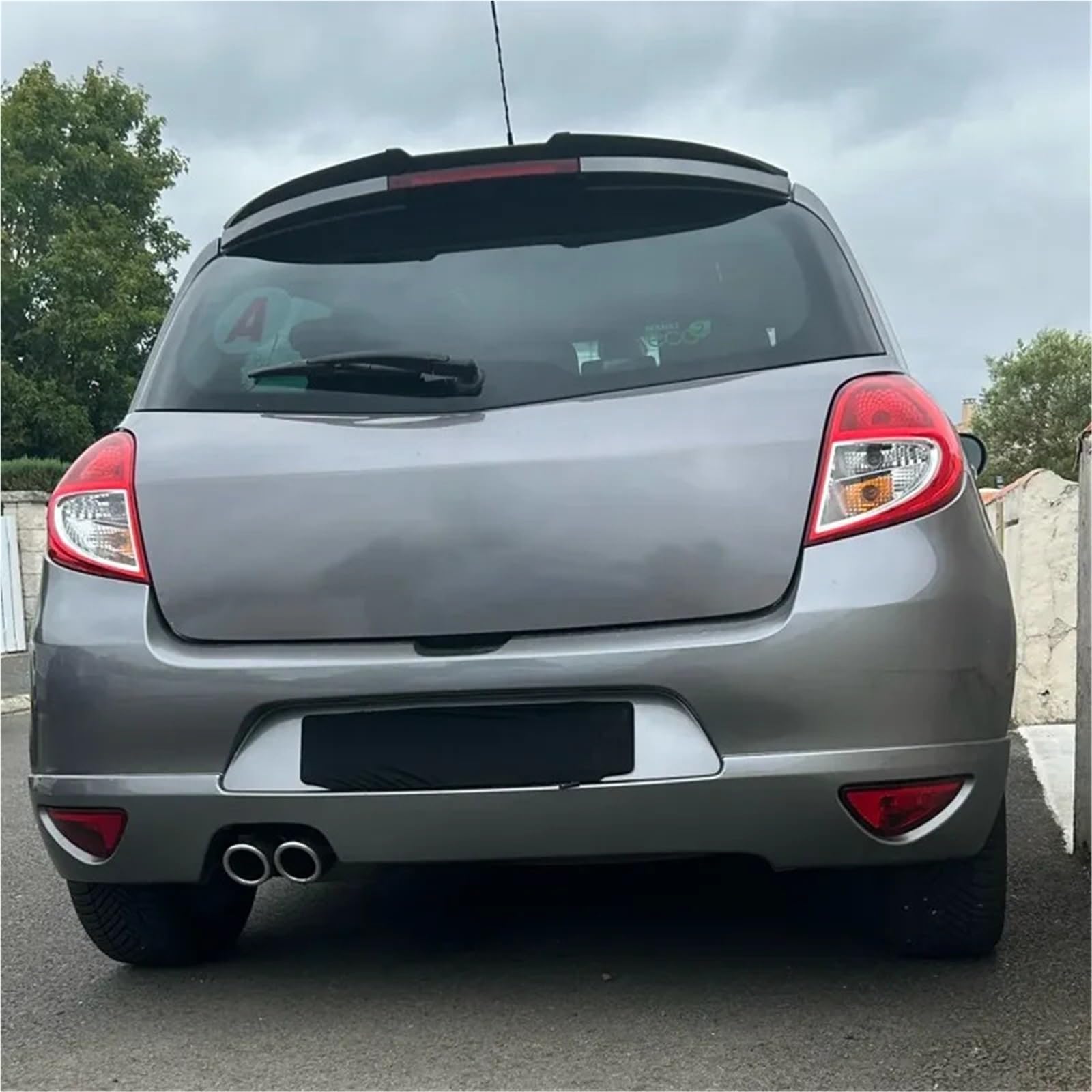 Pasuje do Renault, pasuje do Clio RS Sport 2006-2012, tylne spoilery dachowe, bagażnik, skrzydło, akcesoria spoiler samochód warga ochronna(Sty2 Matt black)