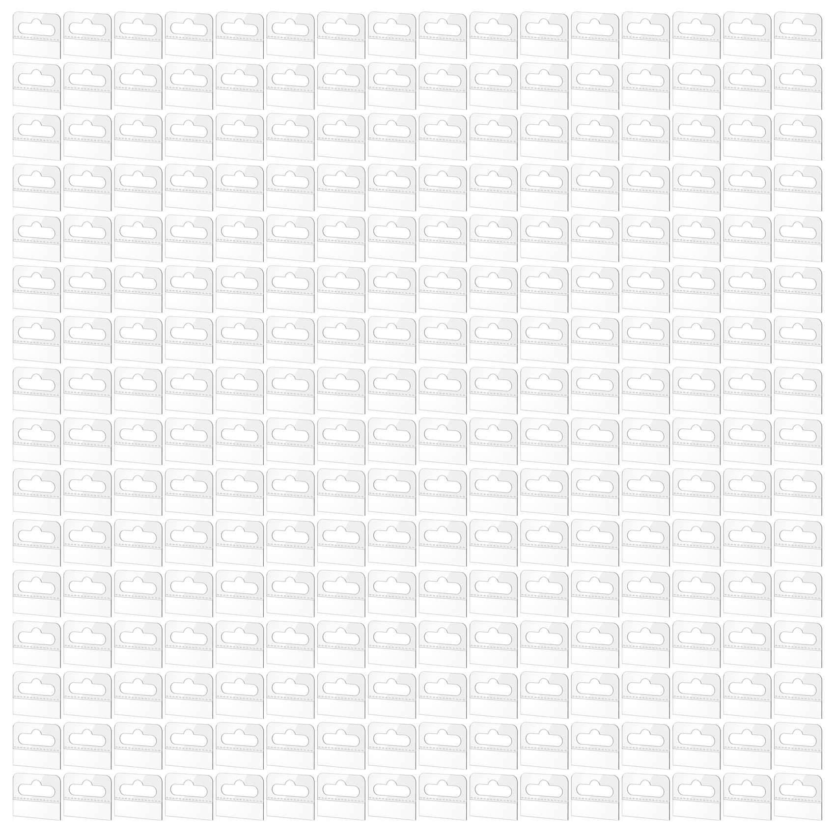 Hndhbfgrt Hang Tabs, 1000 Pcs Clear Sticky Hanging Tabs Slot Hole Self Adhesive Plastic Hang Tags, 4.5 X 3.5cm