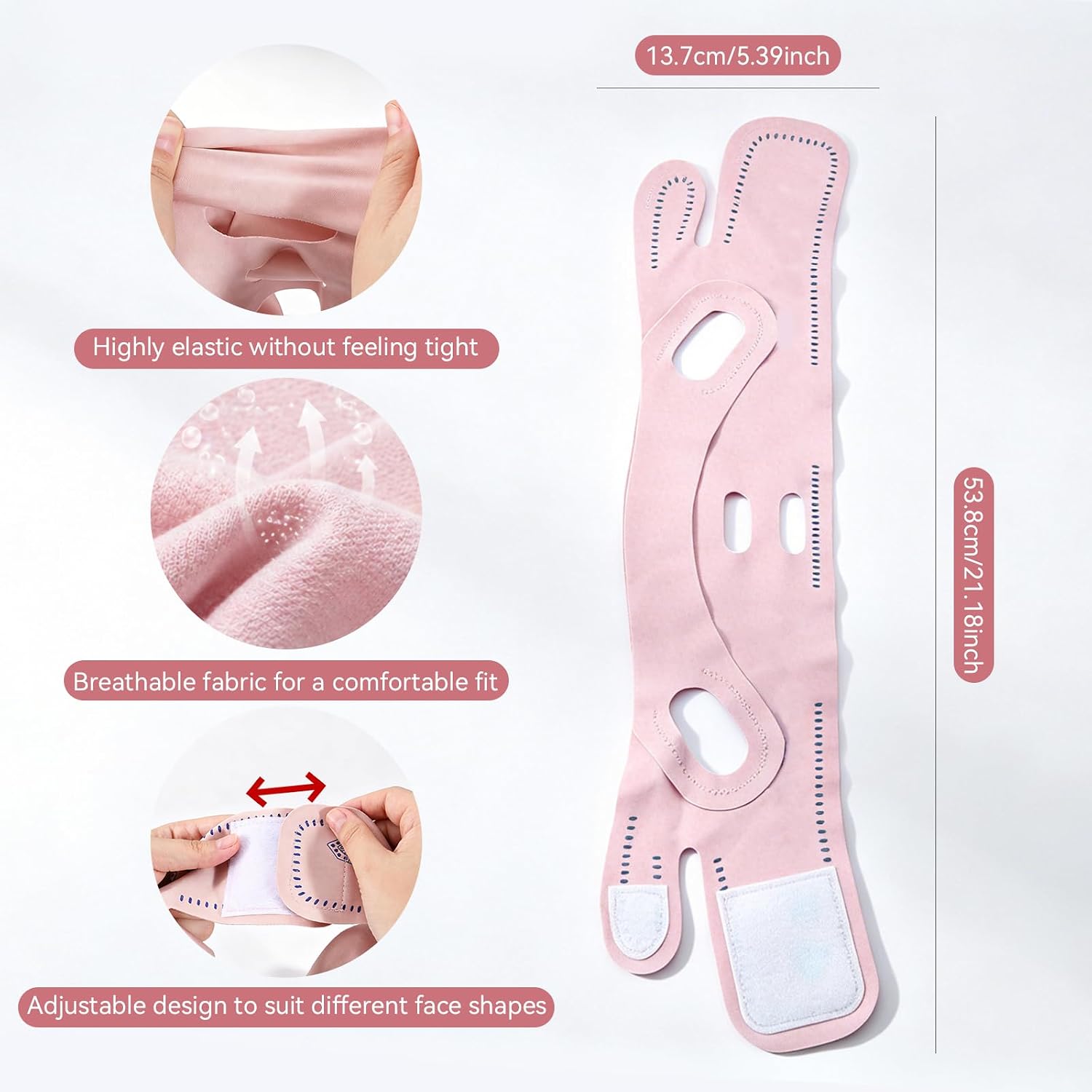 V Line Lifting Face Mask for Women, Double Chin Reducer, Jawline Shaper, Adjustable Face Slimming Strap for Sleeping, Reusable Chin Strap & Jaw Exerciser