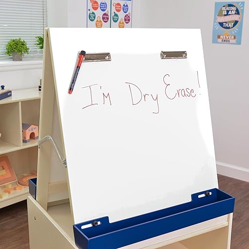 Miniatura 9 de Children's Factory Centro de arte móvil de Ángeles, estación de arte para niños de dos caras, caballete de pintura para niños, estación de arte de