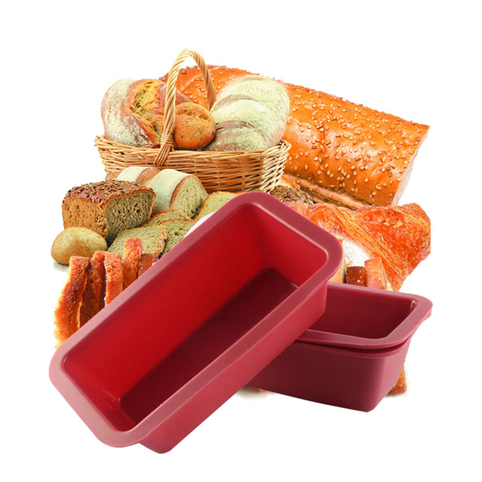 Silikon Brotbackformen 2er-Set - Hitzebeständige Kastenformen Für Brot & Kuchen
