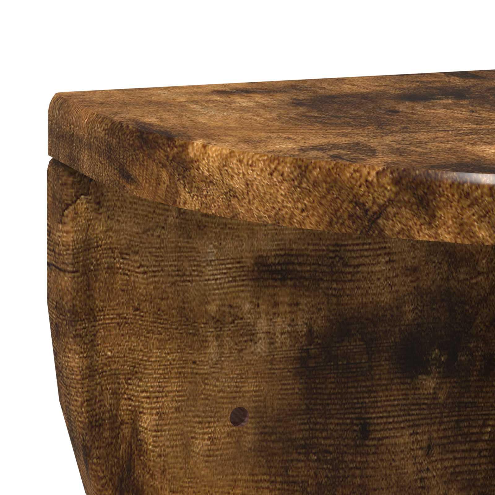 Regał ścienny, zestaw 2 sztuk, dąb wędzony, 38 x 19 x 19 cm, materiał drewnopochodny, wiszący, do salonu, sypialni, biura, uniwersalne regały ścienne