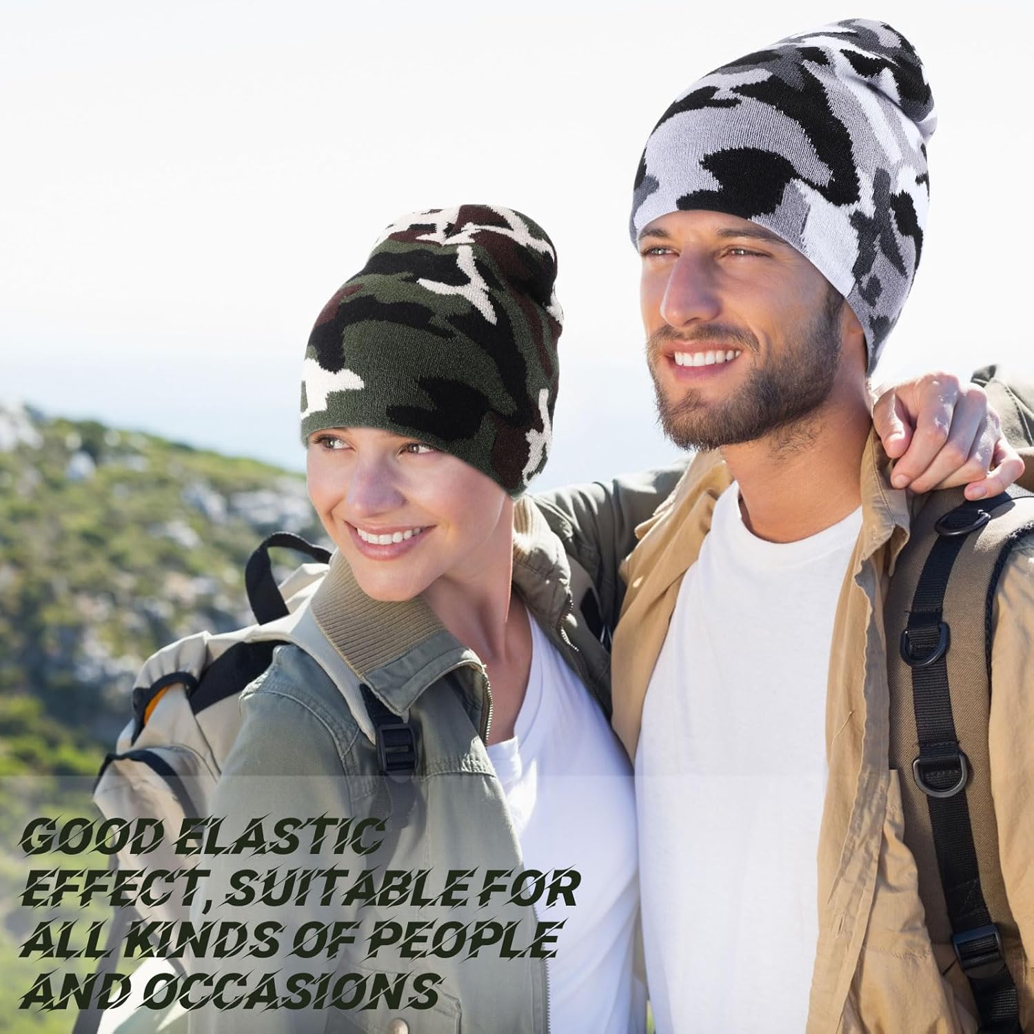 Ramede 4 Pcs Y2k Beanie - Double Sided Graphic Beanies for Men and Women, Acrylic Knitted Y2k Hats Accessories - Image 5