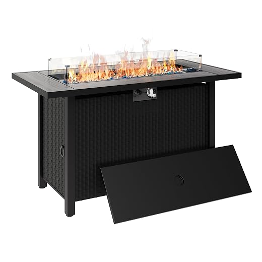 Walsunny 45" Outdoor Propane Fire Pit Table