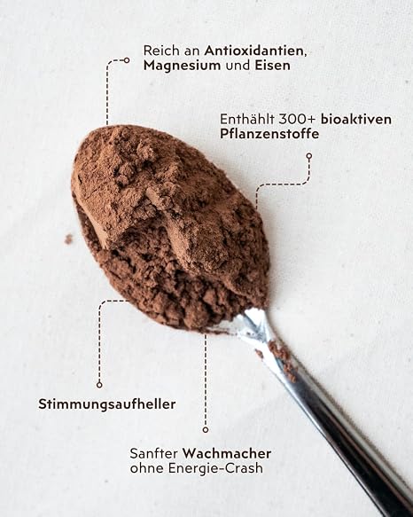 goodmoodfood Bio Rohkakao Pulver 100% Melange 500g – Vollmundig & schokoladig - Vegan glutenfrei sojafrei ohne Zusätze – Für Trinkschokoladen Smoothies Shakes Desserts Backwaren