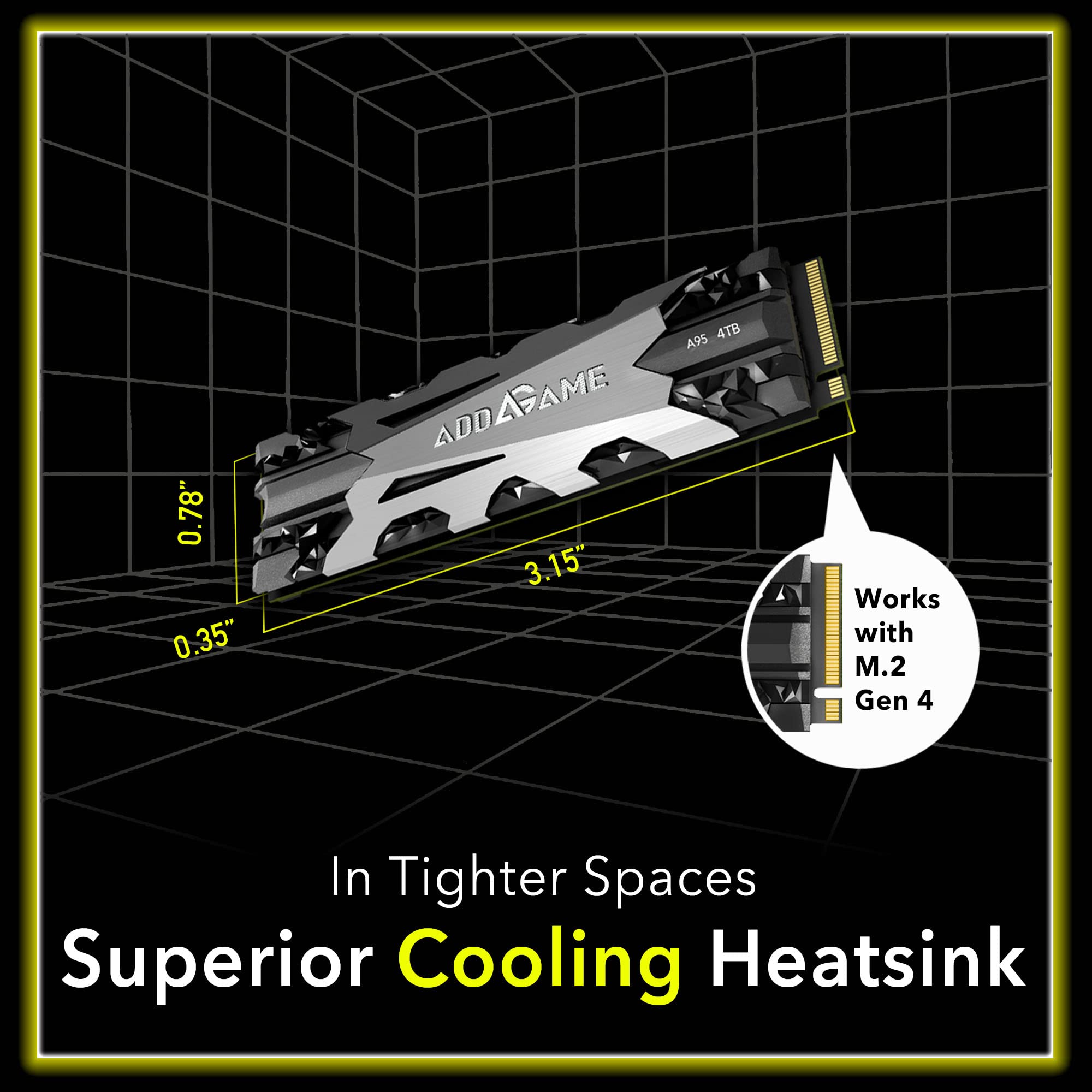 BICストアaddlink Addgame PS5 Compatible A95 4TB 7400 MB s Read Speed