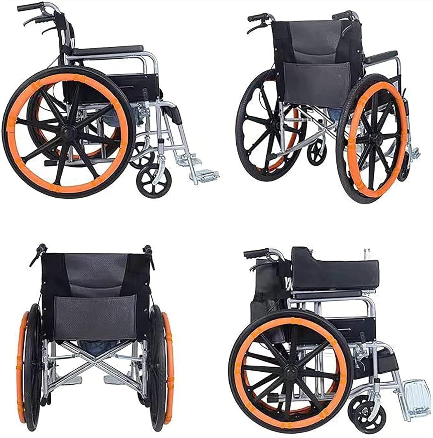 Fundas para aro de empuje de silla de ruedas, funda para silla de ruedas, funda protectora para aro de empuje de rueda trasera de silla de ruedas, fundas para aro de empuje de silla de ruedas (C-24 pu