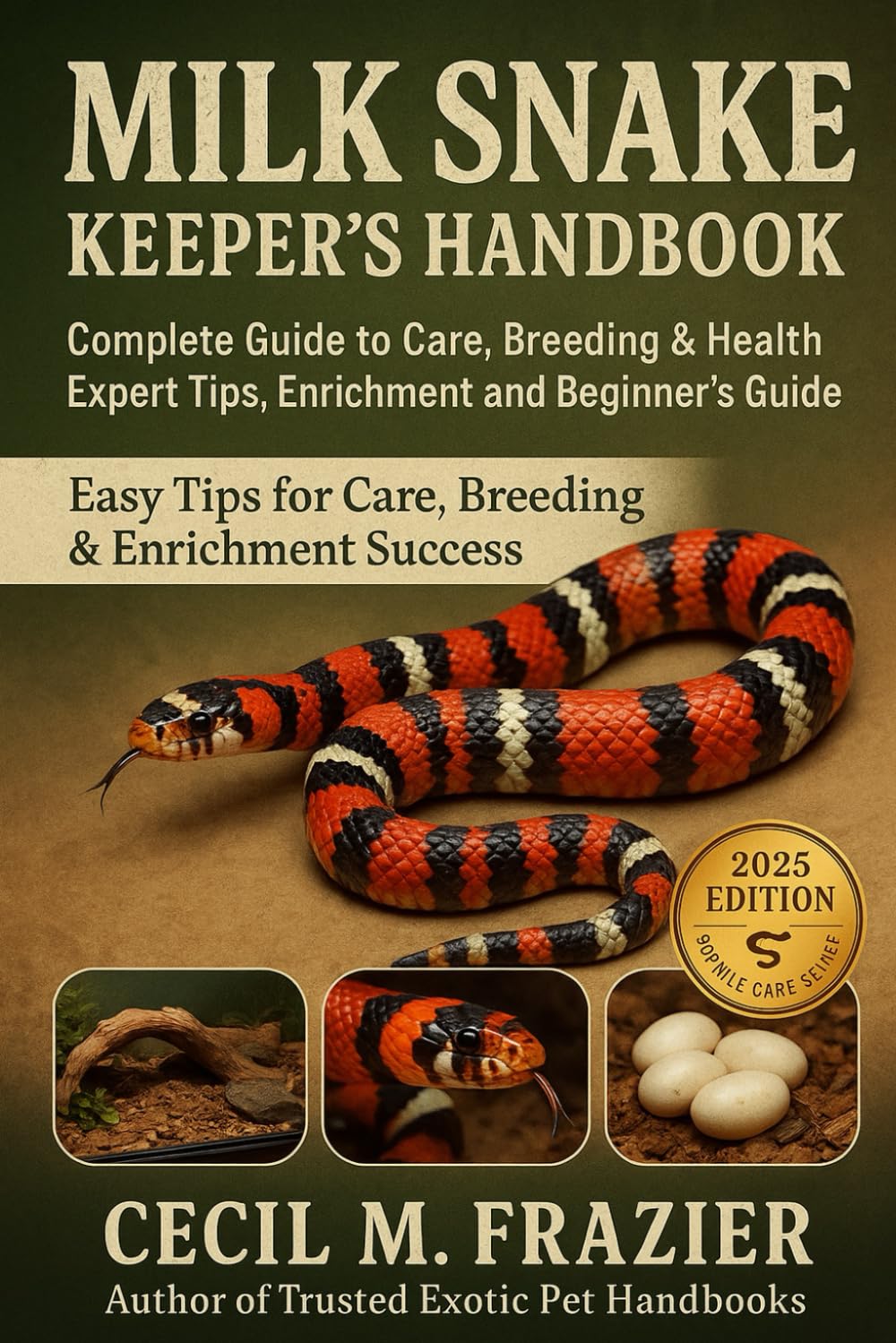 MILK SNAKE KEEPER’S HANDBOOK: A Complete Guide to Care, Breeding, expert tips, health, Enrichment and beginners guide