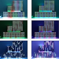 Vista 9 de LOAMLIN WS2812B RGB LED Digital Flexible Panel de luz direccionable individualmente WS2812 8X8 16X16 8X32 Módulo LED Matriz Pantalla DC5V