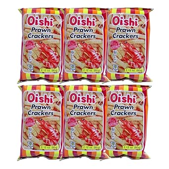 Oishi Prawn Crackers 60g (Pack of 10) Regular