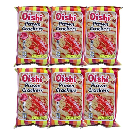 Oishi Prawn Crackers 60g (Pack of 10) Regular