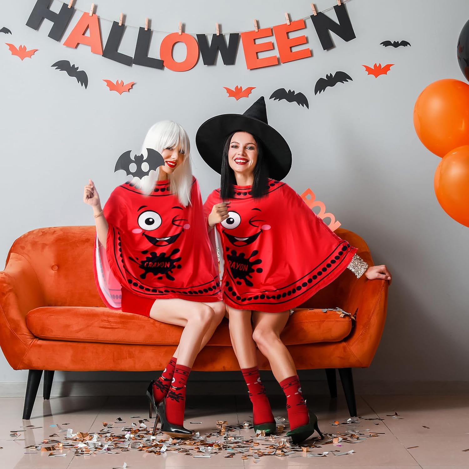 Blosssound 8 Pairs Funny Emotion Socks with Face Crazy Crew Socks for Women Soft Cotton for Christmas Stocking Stuffers Family Costume Accessories - Image 7