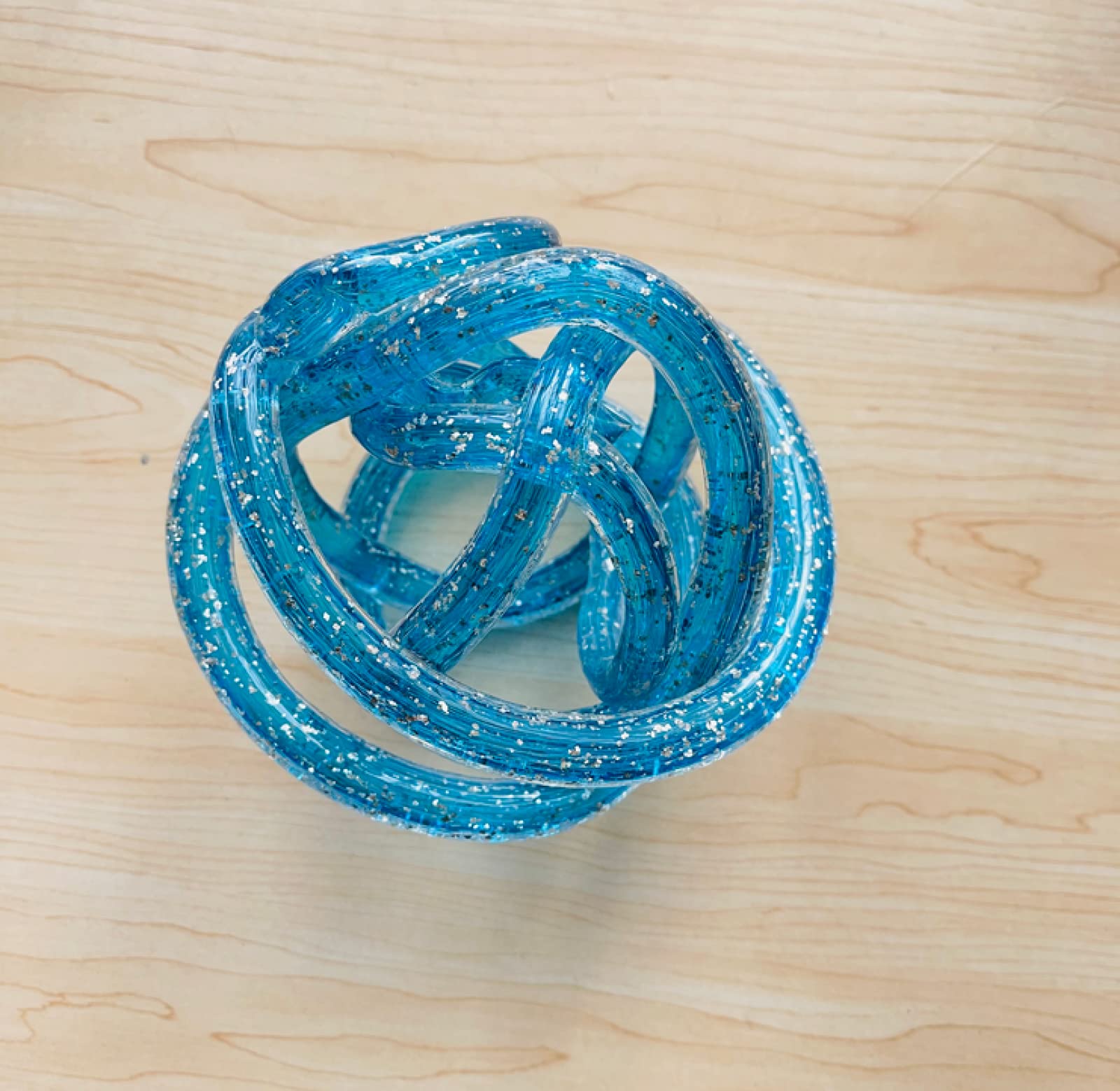 Handgefertigte Blaue Fadenfigur aus mundgeblasenem Glas Briefbeschwerer Geschenk für Geburtstag Heimdekoration Tischdekoration