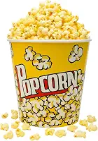 Balde de Pipoca Vasilha Pote Plástico Copo Estampado Popcorn 17,5x17,5cm 2,4 Litros
