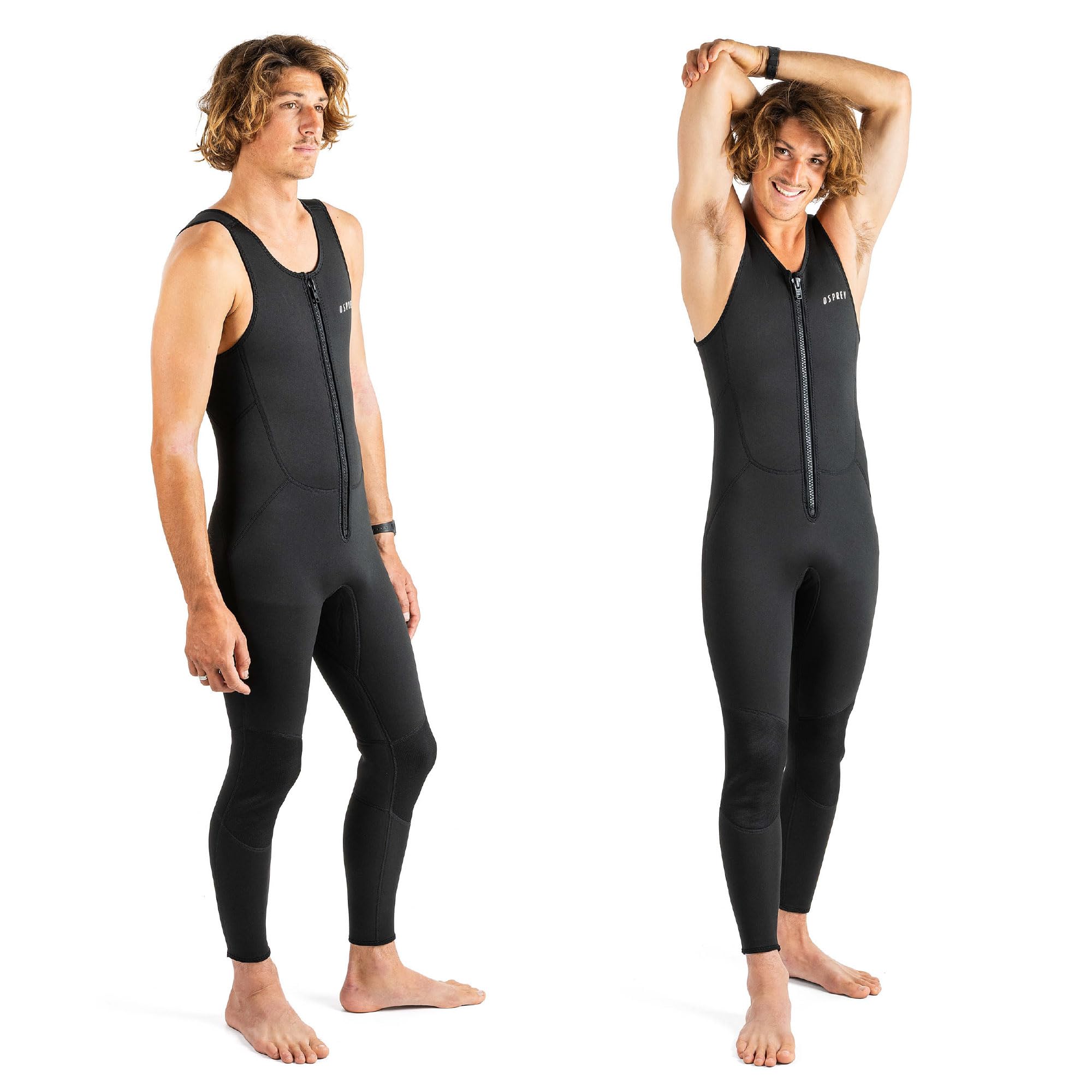 Osprey Traje de Neopreno sin Mangas para Hombre de 3 mm de Largo con Cremallera Frontal y Paneles ergonómicos, sin Manga, para Deportes acuáticos, Paddleboarding, Vela
