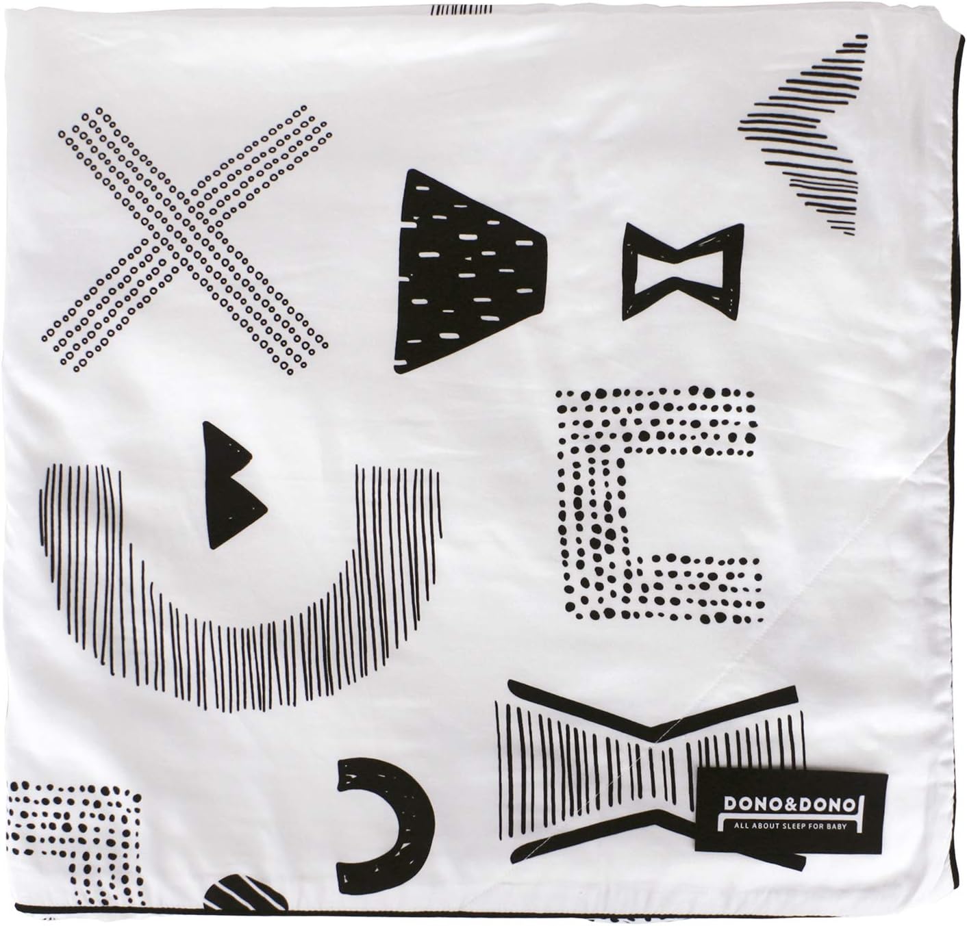 Dono&Dono All Seasons Cotton Cuddle Blanket for Babies and Kids (Maze Letter)