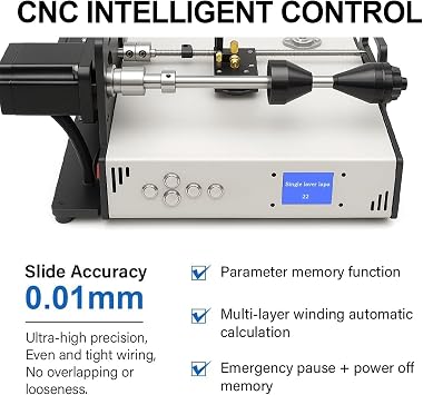 Automatic Coil Winding Machine for Copper, Enameled, Solder, Nylon, Metal Wire, Silk Thread, Fishing Line, Ideal for Cable Wiring and Tube Amplifier Applications