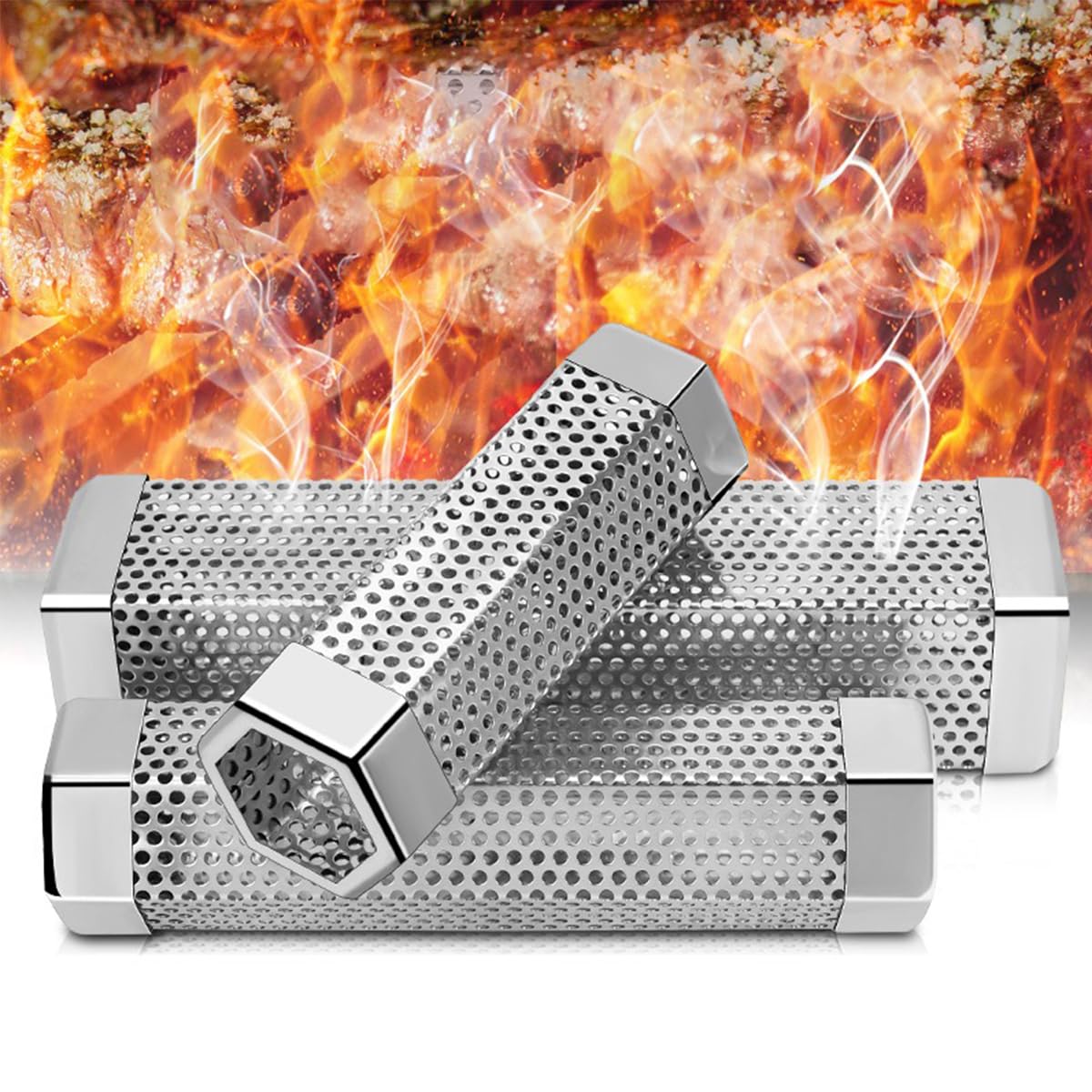 Tubo per affumicatura a pellet 10 pollici acciaio inox per barbecue