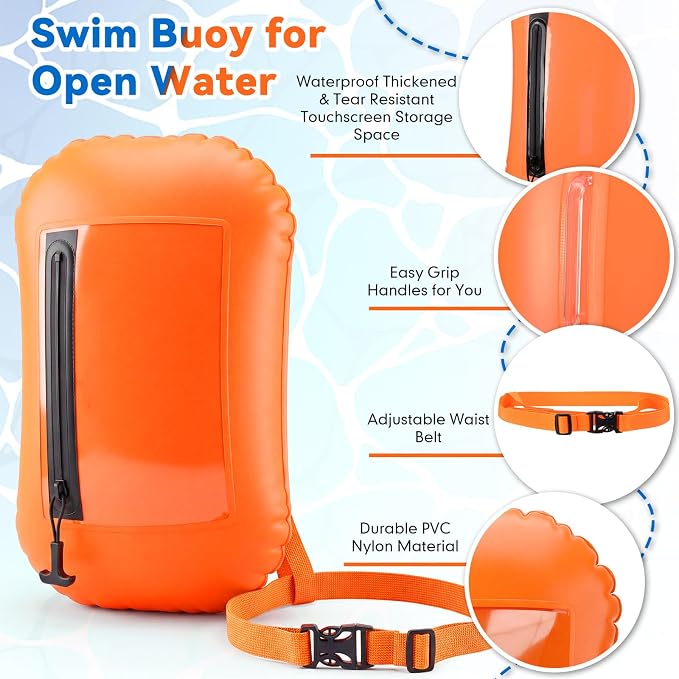 3 Pack Boya de Natación para Agua Abierta con Bolsa Estanca miniatura 3