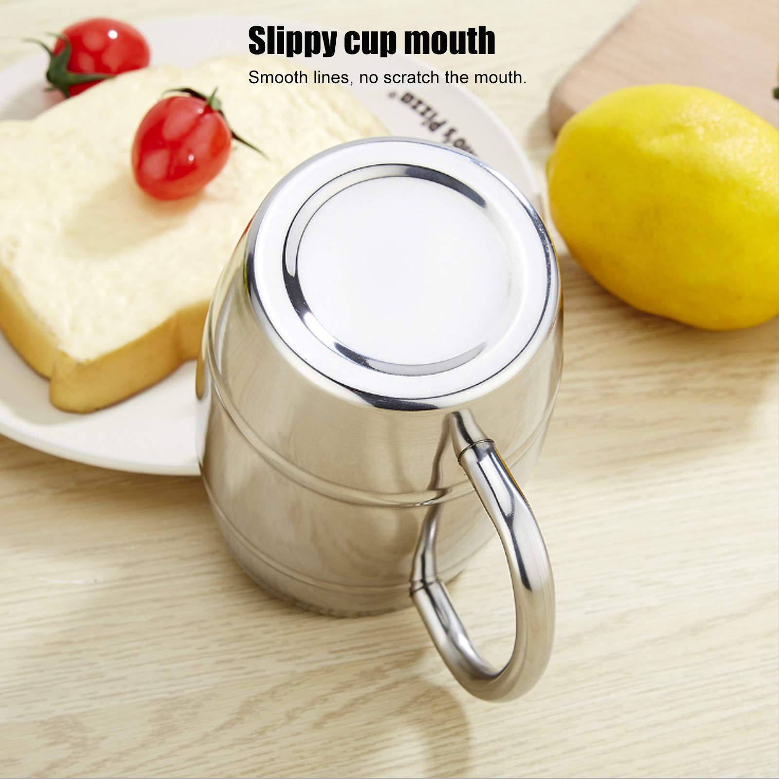 Stainless Steel Beer Mug, Barrel Mug Stainless Steel Coffee Mug, for Camping Travel Coffee Mugs Outdoor Camping Tea Coffee Cup - Image 2