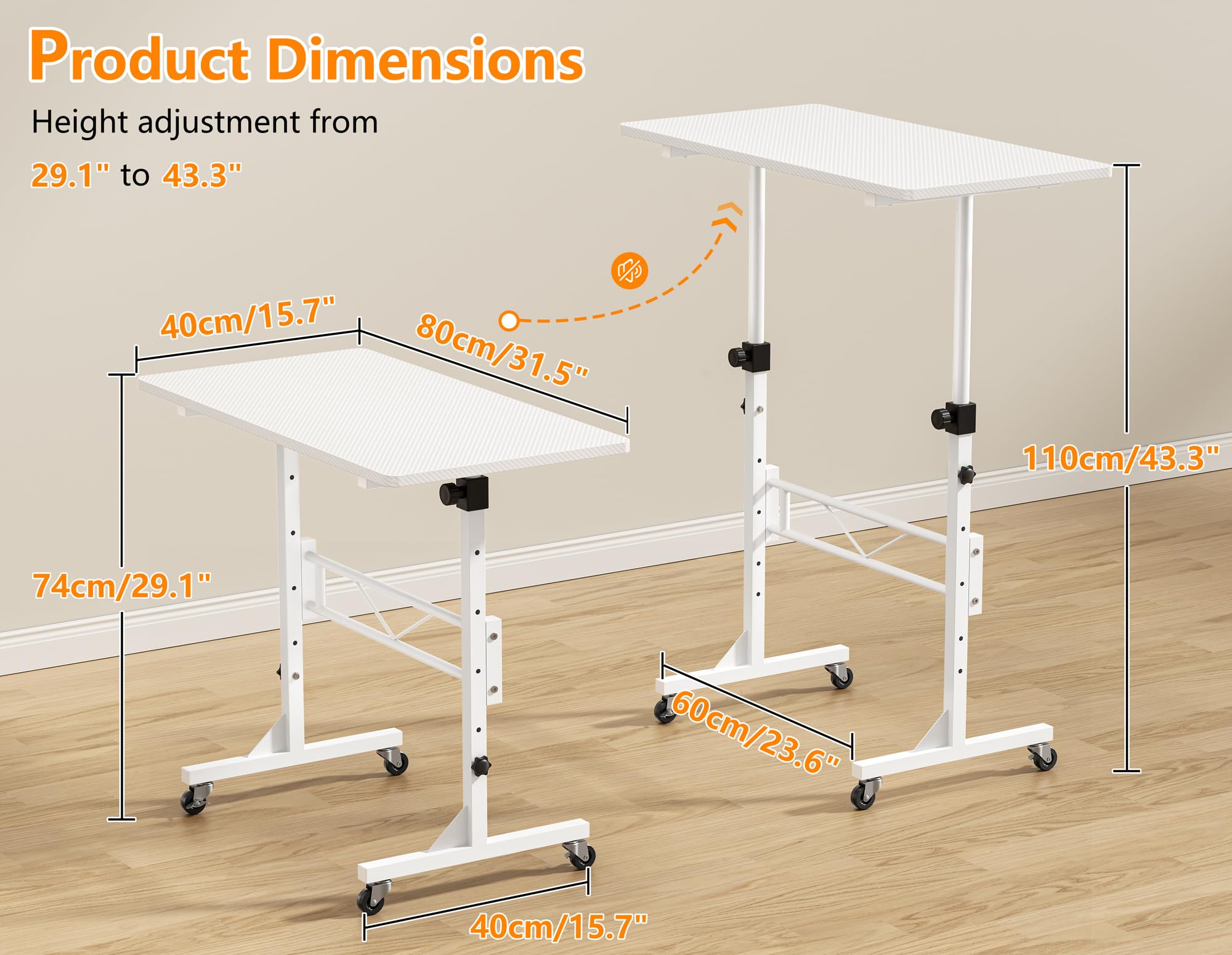 HOMIDEC Portable Standing Desk Gallery Image