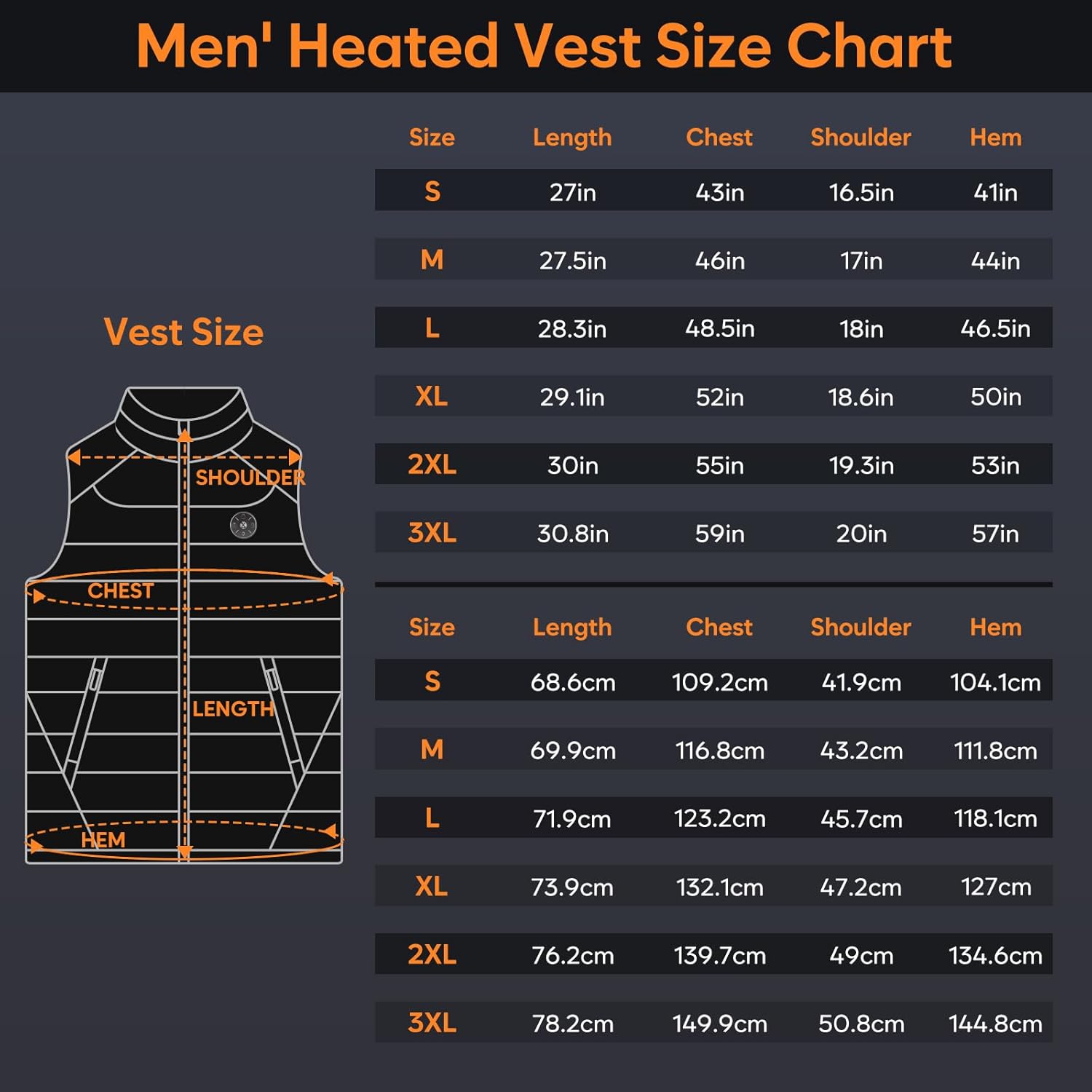 Heated Vest for Men with Battery Pack Included 16000mAh, 17 Heating Zones Lightweight Rechargeable Heating Vests for Outdoor Hunting Camping