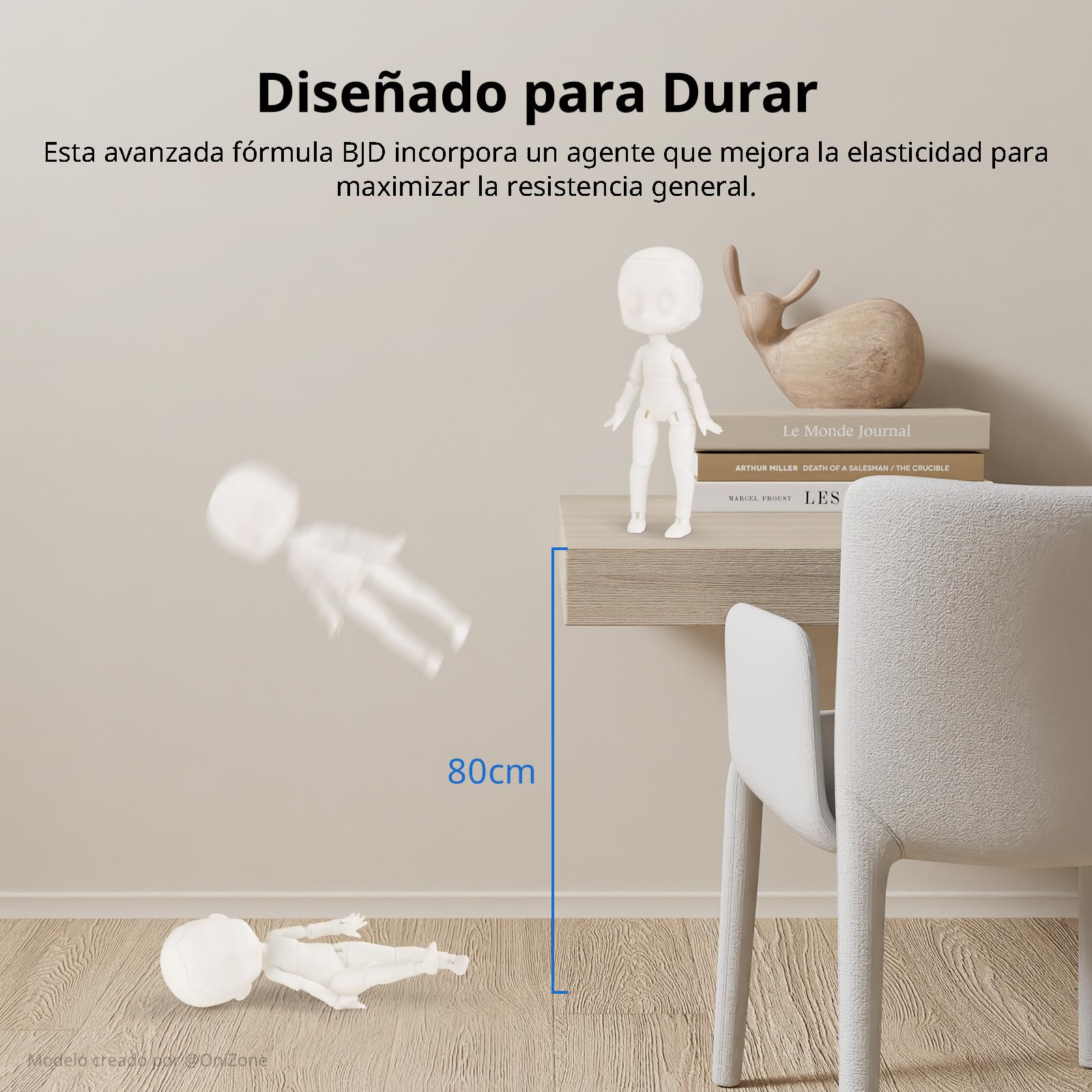 Anycubic BJD Wear-Resistant Resina 3D, Antiamarilleo Rosa Mate, 1000g | Alta Durabilidad, Elimina Marcas de Arañazos y Polvo, Maquillaje Sencillo, 405 nm para impresoras 3D Resina LCD/DLP