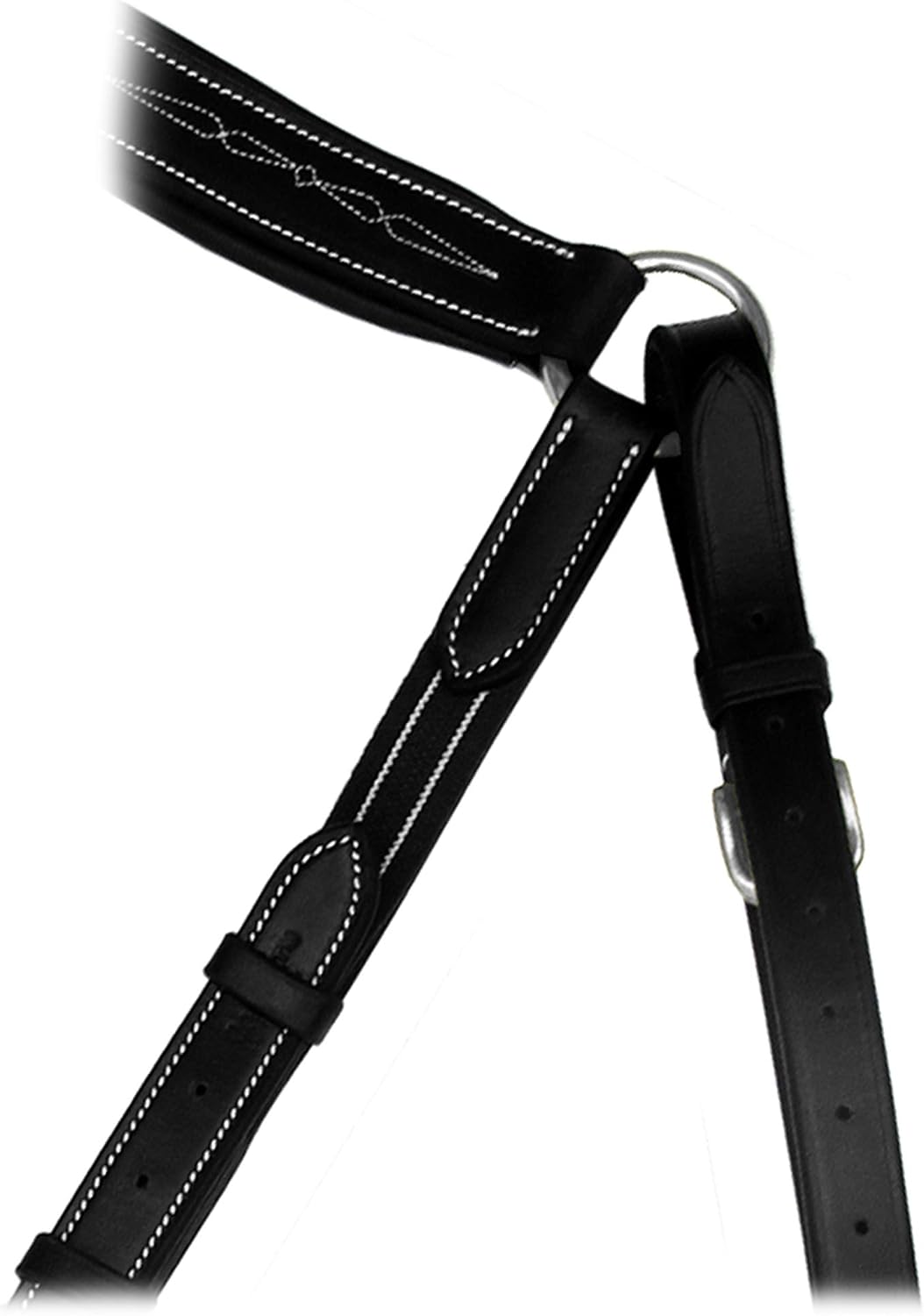 Exion Designer Horse Breastplate/English Breast Collar for Horse | Anatomical Petal-Shape Padding | Adjustable Wither Strap & Soft Calfskin Lining | Running Martingale with Snaps