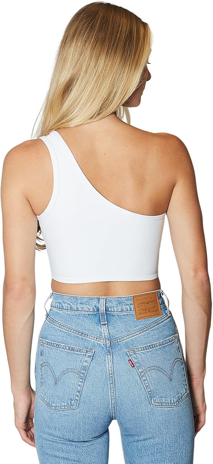 Lojobands Women's College Gameday Outfit One Shoulder Top Tailgate Crop Top One Size Fits Most