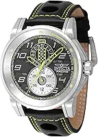 Relógio masculino de quartzo Racing de aço inoxidável - 46 mm