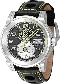 Relógio masculino de quartzo Racing de aço inoxidável - 46 mm