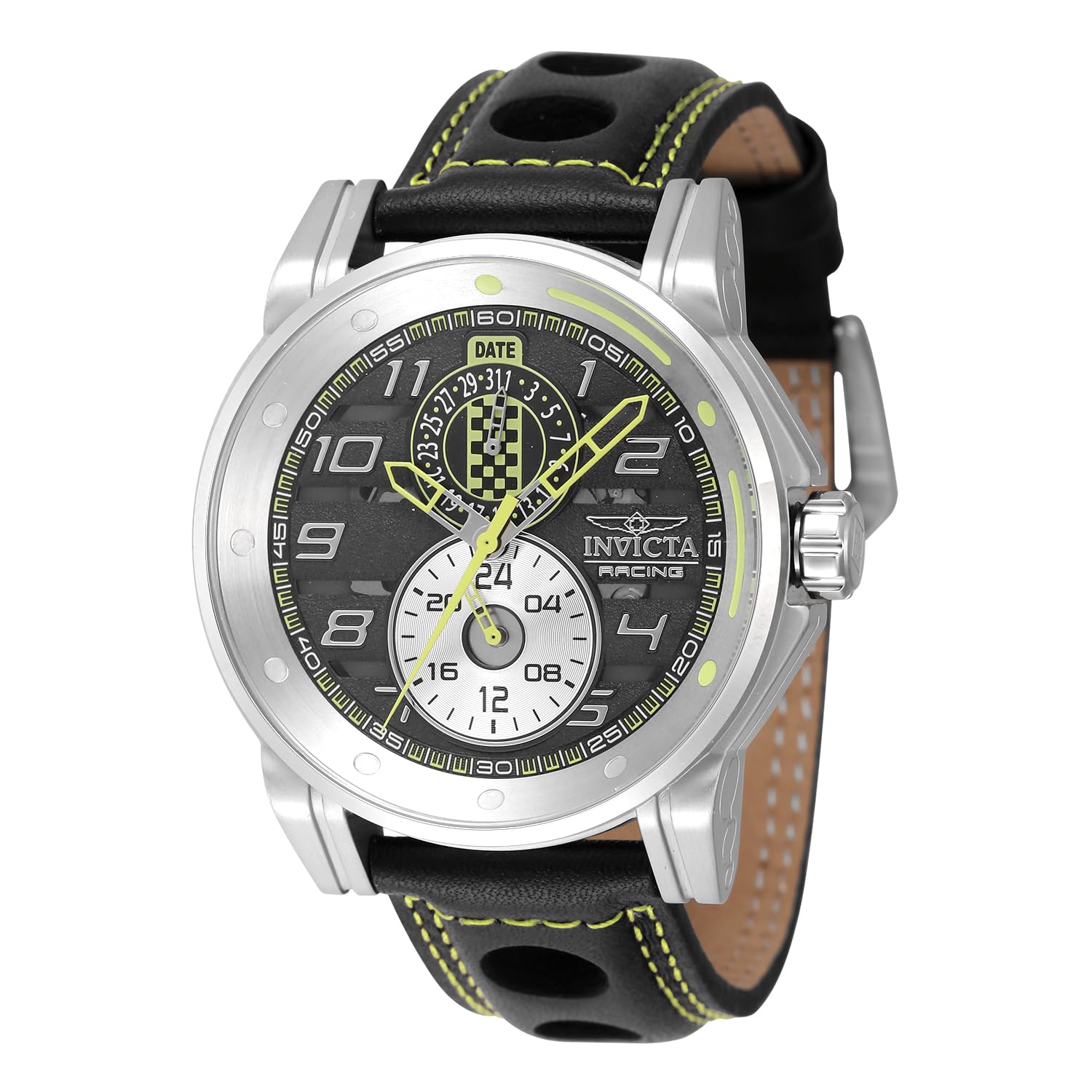 Racing Stainless Steel Men's Quartz Watch - 46mm