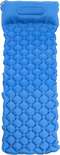 Miniatura 7 de Redline Canyon Colchoneta de dormir para acampar, 1.1 libras, color azul, inflable, con almohada, colchón de aire, saco de dormir, almohadilla de