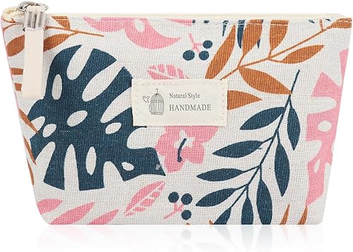 Miniatura 1 de Bolsa de maquillaje, organizador de viaje, neceser para mujer, pequeña funda de cosméticos para bolso, lindo embrague de almacenamiento de tela,