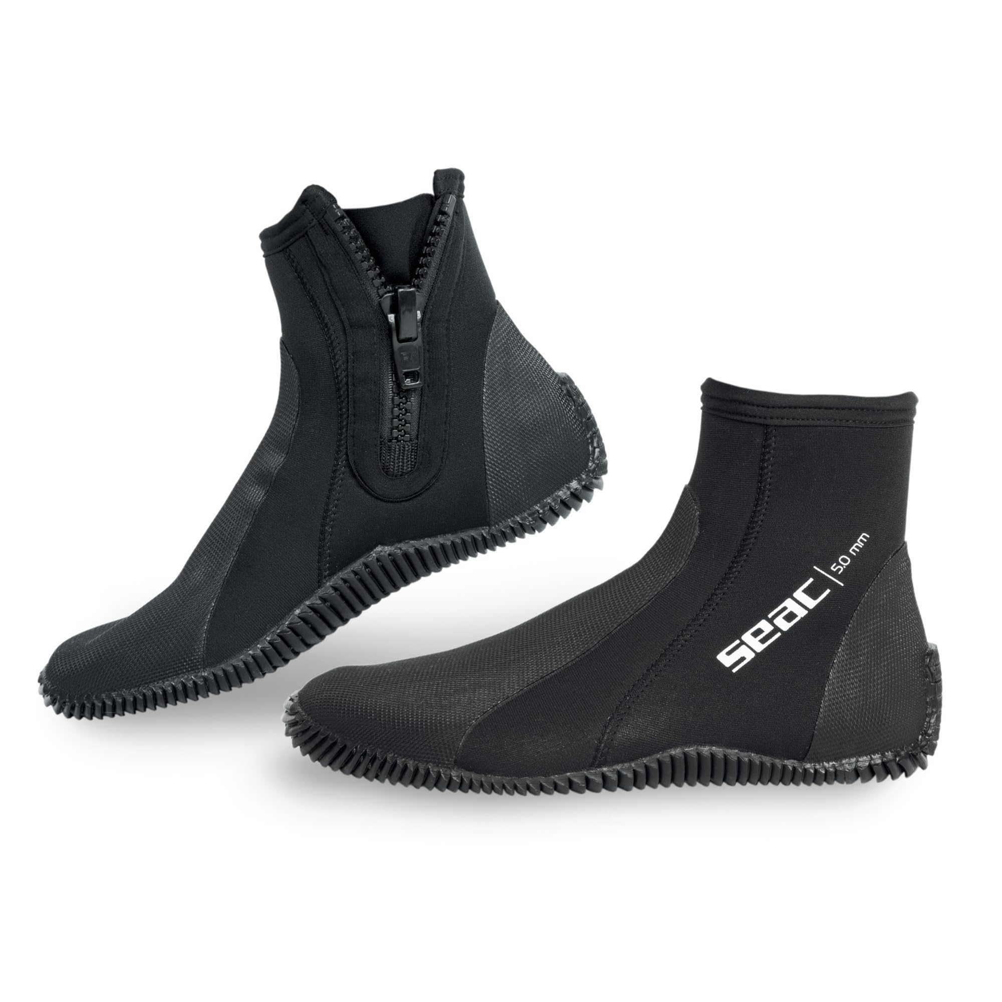 Seac Regular Boot - kurzer, 5 mm starker Neopren-Tauchstiefel mit halbstarrer Sohle und Fersen- sowie Knöchelschutz