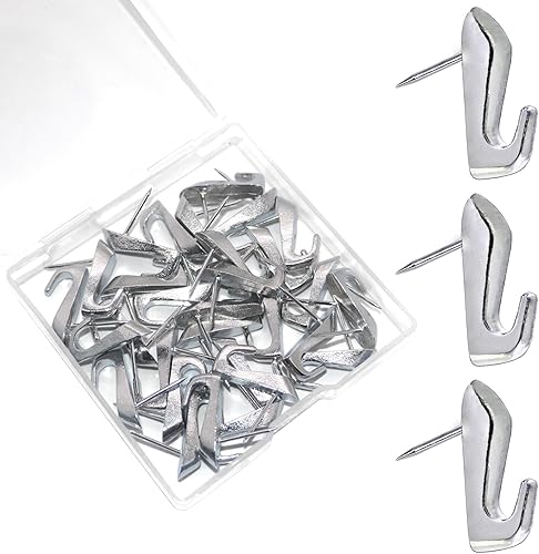 Miniatura 8 de 30 ganchos de pared, ganchos de pared de doble cabeza para colgar en la pared, decoración amigable para inquilinos, ganchos pequeños para marcos de