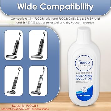 (2 Bottle) Floor Cleaning Solution Compatible With Tineco, Deep Cleaning for Multiple Hard Floors, Professional Floor Cleaner Suitable for All Tineco Cordless Wet Dry Vacuum(S3, S5, S7), 16.9 FL OZ* 2