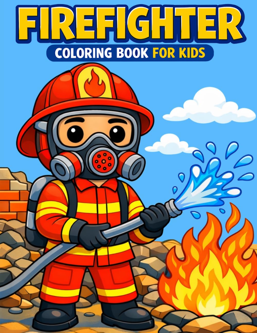 Firefighter Coloring Book for Kids: Brave Heroes, Fire Trucks, and Rescue Scenes to Color