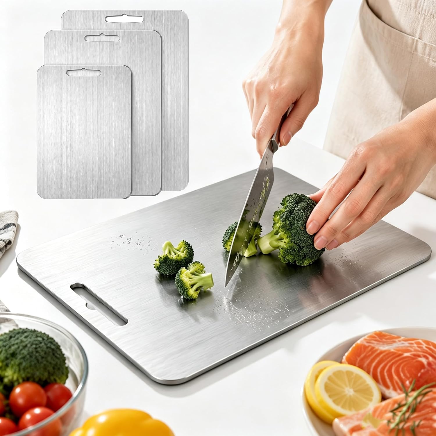 Katori Titanium Cutting Board,No Microplastics and Wood Dust，46 * 30cm