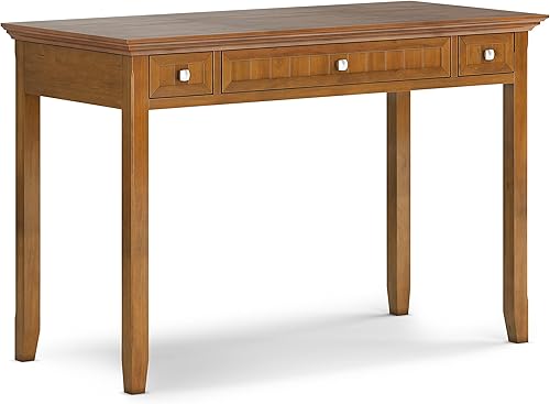 Miniatura 1 de SIMPLIHOME Acadian - Escritorio rústico de madera maciza de 15 pulgadas de ancho en marrón dorado claro